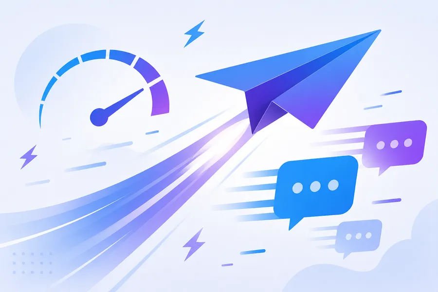 Telegram mengirim pesan sangat cepat