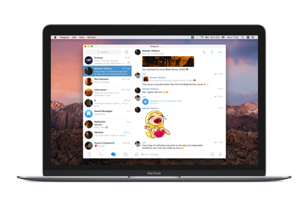 tampilan Telegram untuk macOS